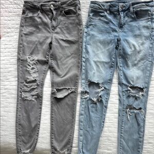 American Eagle Distressed Jeans. Size 4 & 4S. Used condition.